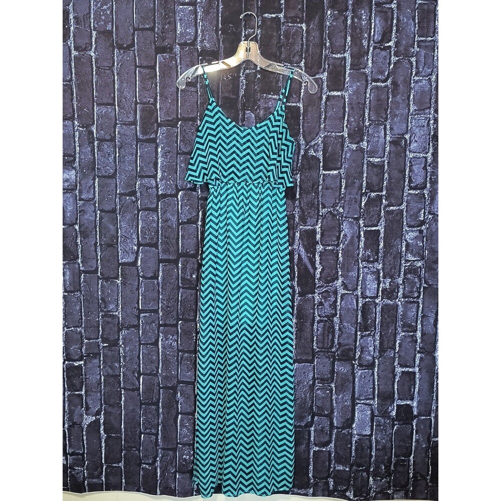 Delirious Los Angeles Maxi Cami Dress Women's Small Chevron Spaghetti Straps